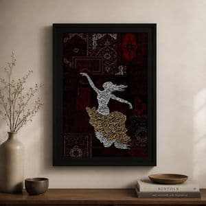 تابلو طرح نوشته فارسی مدل نوشته فارسی کد NF016 فریم مشکی