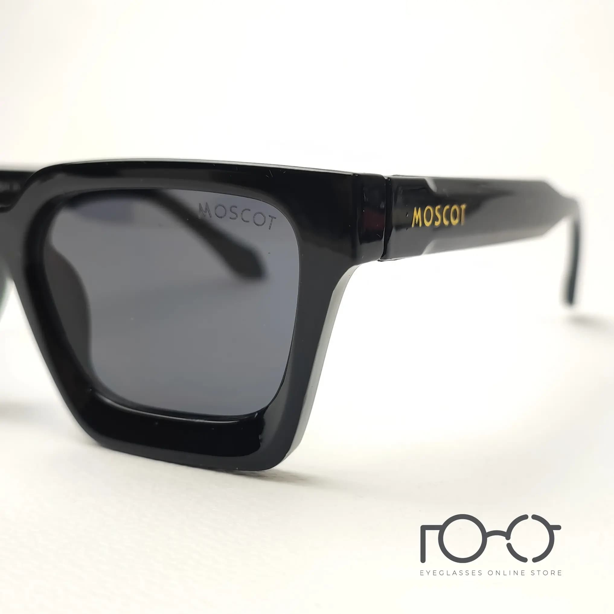 عینک آفتابی موسکات MOSCOT کائوچو کد YS-1079 رنگ مشکی پیانویی با لنز دودی — تصویر ۹