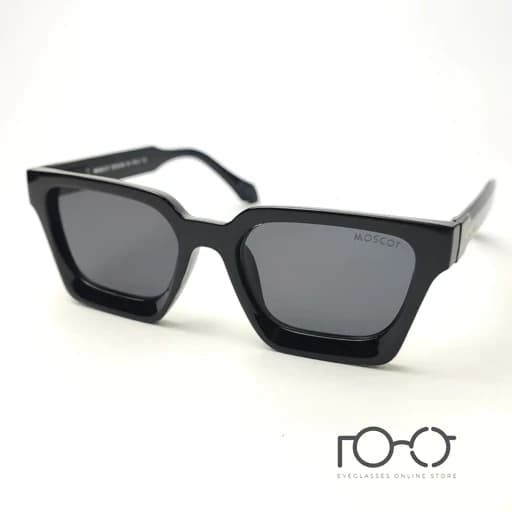 عینک آفتابی موسکات MOSCOT کائوچو کد YS-1079 رنگ مشکی پیانویی با لنز دودی
