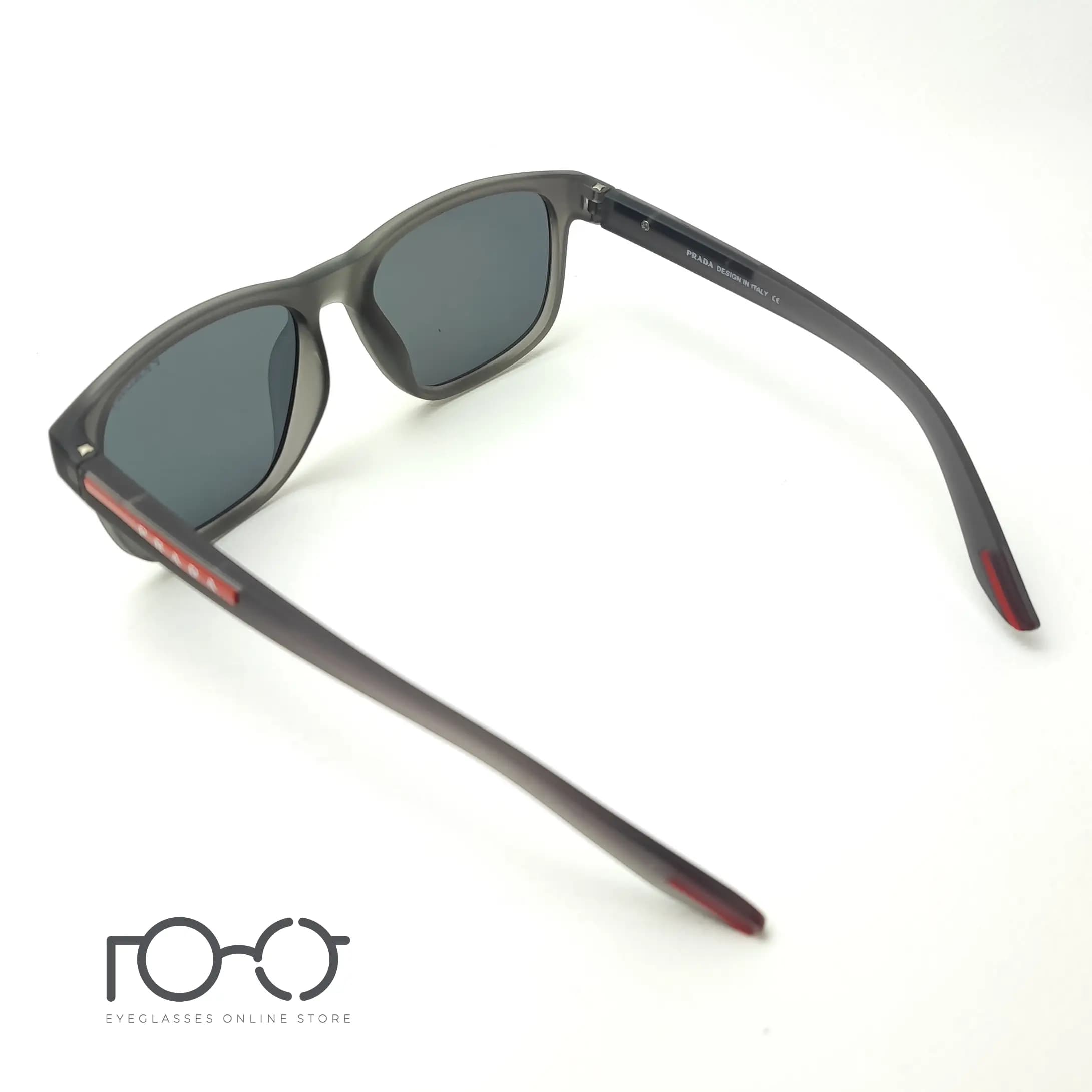 عینک آفتابی پلاریزه پرادا Prada کائوچو کد SPS06YSP رنگ قهوه ای با لنز قهوه ای — تصویر ۵