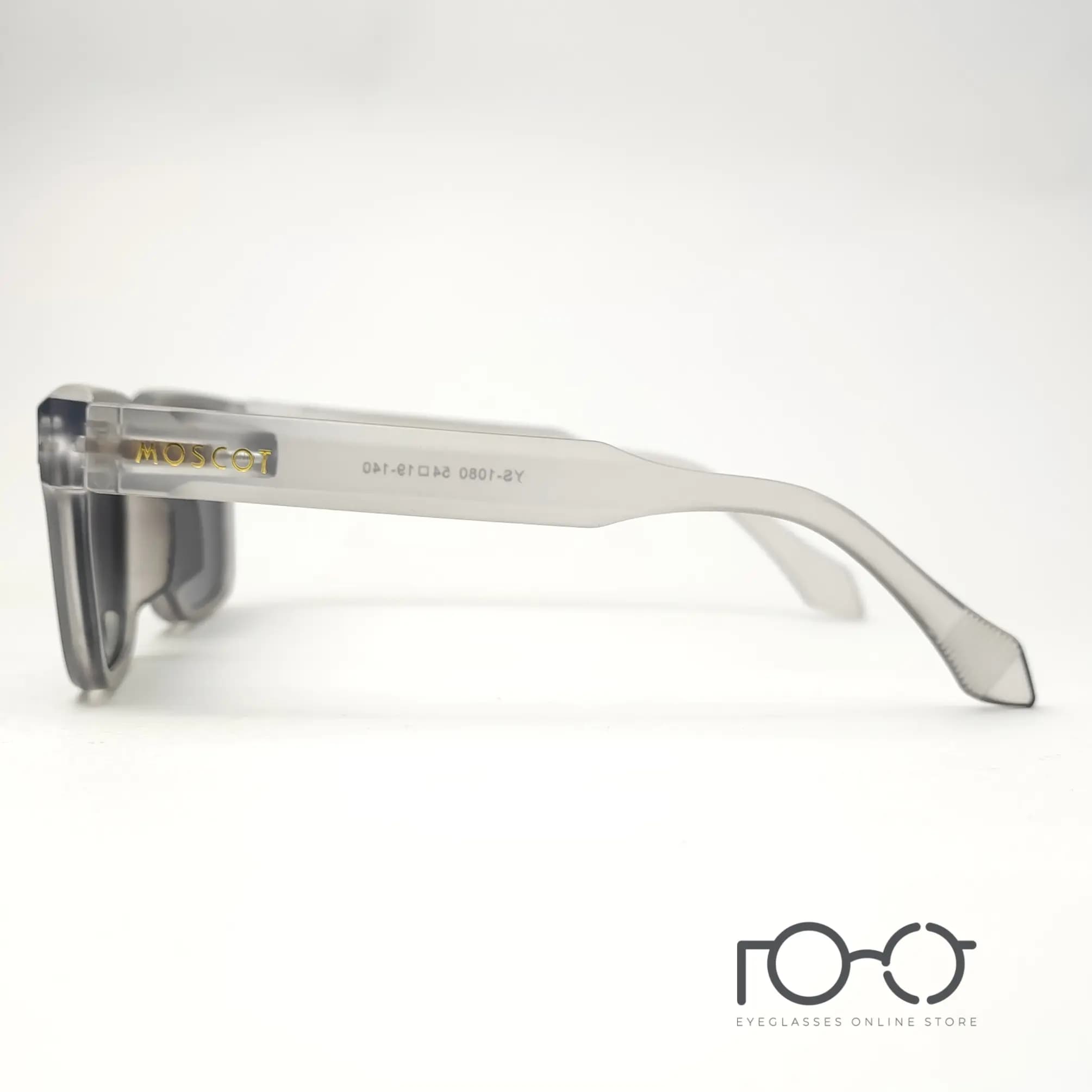 عینک آفتابی موسکات MOSCOT کائوچو کد YS-1080 رنگ طوسی با لنز دودی — تصویر ۴