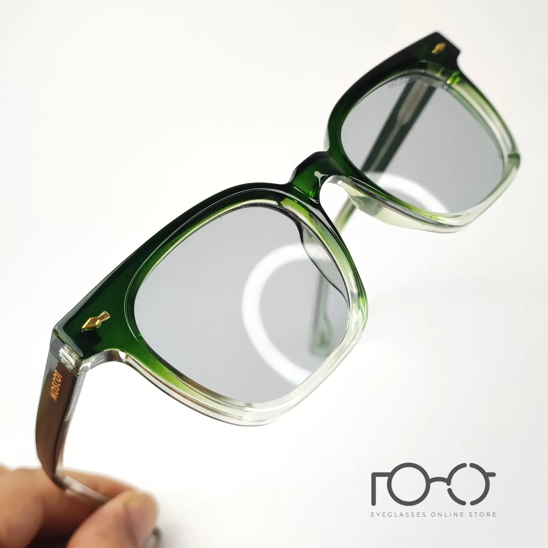 عینک آفتابی موسکات MOSCOT کائوچو استات کد 1207 رنگ سبز با لنز دودی روشن — تصویر ۶