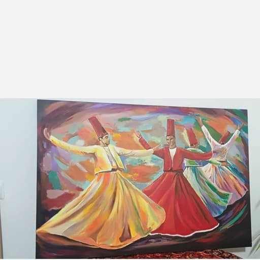 تابلو نقاشی رقص سماع مدرن 1 پس کرایه