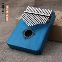 ساز کالیمبا برند موکایین آبی رنگ حفره گرد (وارداتی) — تصویر ۳