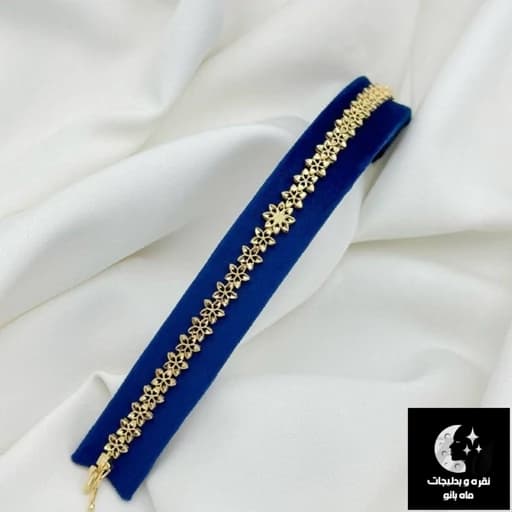 دستبند نقره زنانه تراش با عیار 925 و آبکاری طلا در دورنگ نقره ای و طلایی — تصویر ۲
