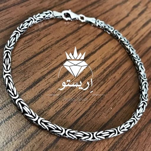 دستبند نقره مردانه کرال ترک ضخیم با عیار 925 ساخت شرکت مورات