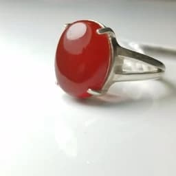 انگشتر عقیق زنانه با نقره درجه یک 925 — تصویر ۳