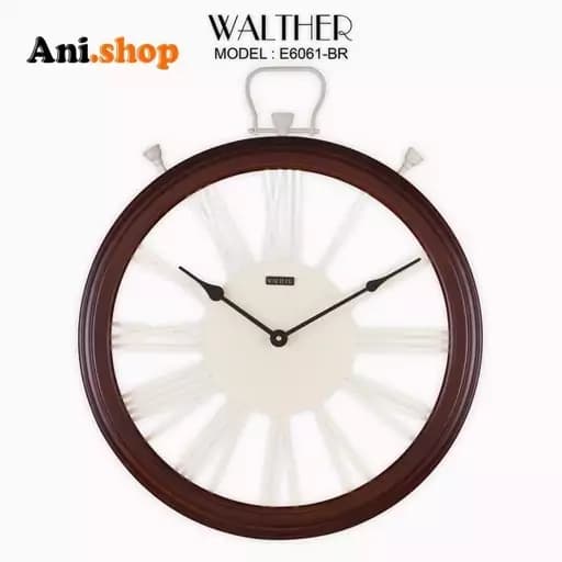 ساعت دیواری قطر 65 ترکیب چوب و فلز E6061-BR