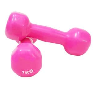 دمبل ایروبیک روکش دار 1 کیلوگرمی مدل 02-Pink بسته دو عددی