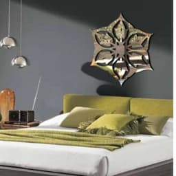 آینه دکوراتیو مولتی استایل،طرح لاله، جنس مولتی استایل،در دو رنگ طلایی و نقره ای، سایز 25 سانت — تصویر ۳