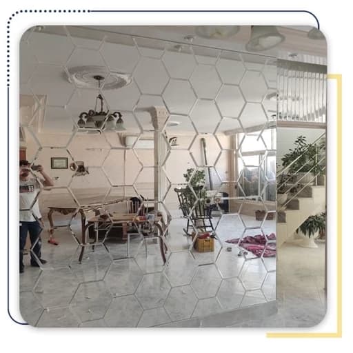 آینه دکوراتیو زنبوری (پسکرایه)