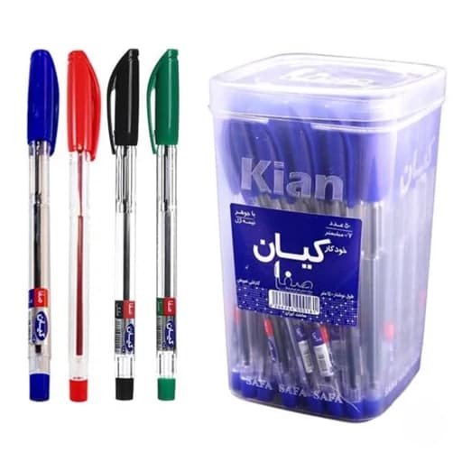 خودکار کیان بدنه کریستال نوک 0.7 میلیمتر در چهار رنگ (یک عددی) — تصویر ۲