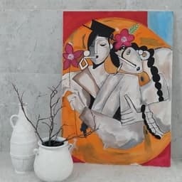 تابلو نقاشی مدرن رنگ روغن ابعاد 50در70 — تصویر ۳