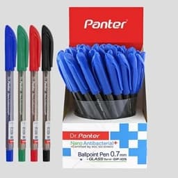 خودکار دکتر پنتر 0.7 آنتی باکتریال مشکی قرمز آبی — تصویر ۳