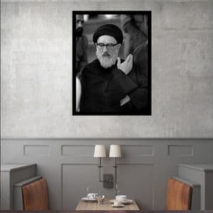 تابلو بکلیت طرح مشاهیر ایران شهید طالقانی مدل قاب شاسی B-S9796