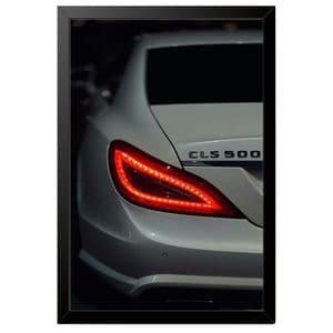 تابلو بکلیت طرح ماشین و خودرو مرسدس بنز Mercedes-Benz CLS500 مدل B-po1989 فریم مشکی