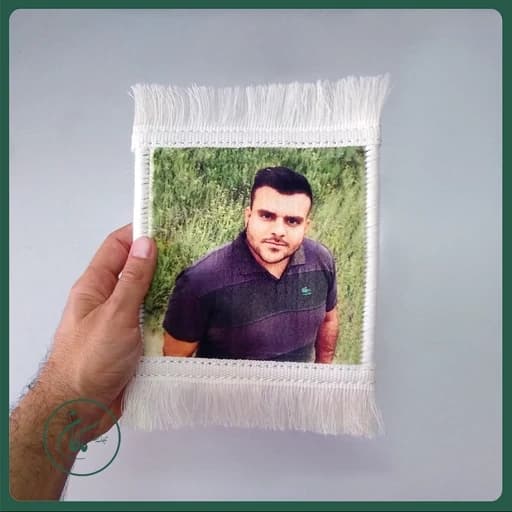 تابلو فرش چهره ماشینی سفارشی 1200 شانه ابریشمی (سایز 16در16 سانتی متر)