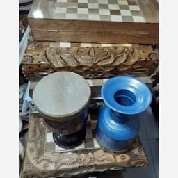 تنبک فلزی سایز کوچک قطر دهنه 18 سانت — تصویر ۵