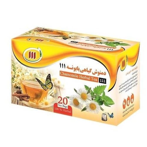 دمنوش گیاهی بابونه 111 ( کارتن 15 تایی و 1 بسته رایگان )