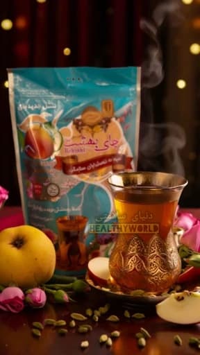 دمنوش به و سیب با هل و گل محمدی 200گرم