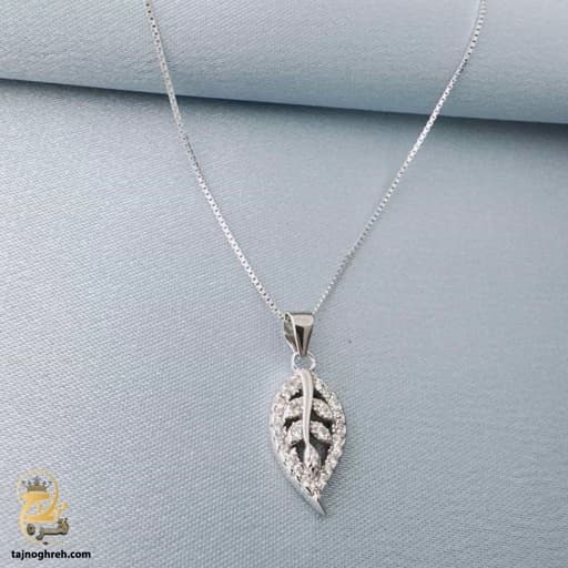 گردنبند نقره زنانه شیک طرح برگ مدل ZSW Z83