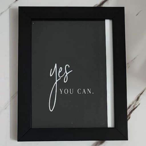 تابلو نقاشی مینیمال طرح بله تو میتونی yes you can قاب دلخواه