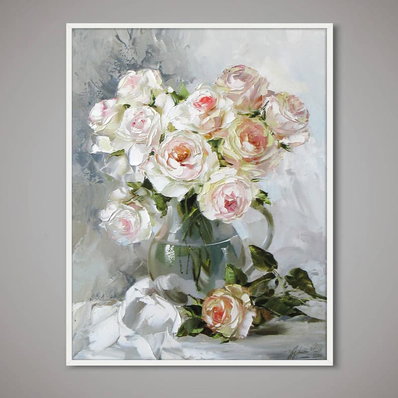 تابلو دیواری طرح گل نقاشی کد NS 004 — تصویر ۲
