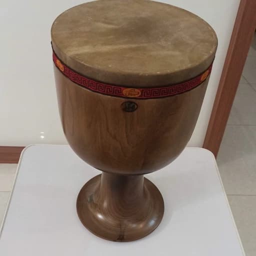 تنبک دو مهر گردو یک تکه شیرانی — تصویر ۲