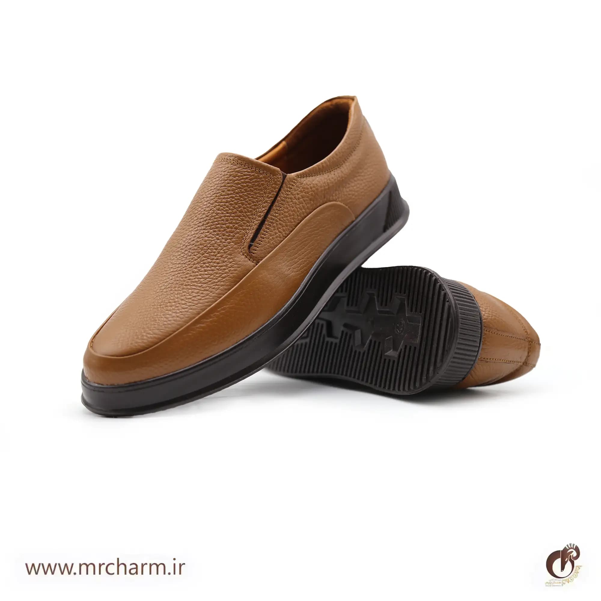 کفش چرم راحتی مردانه مشکی mrc1121-07 — تصویر ۸