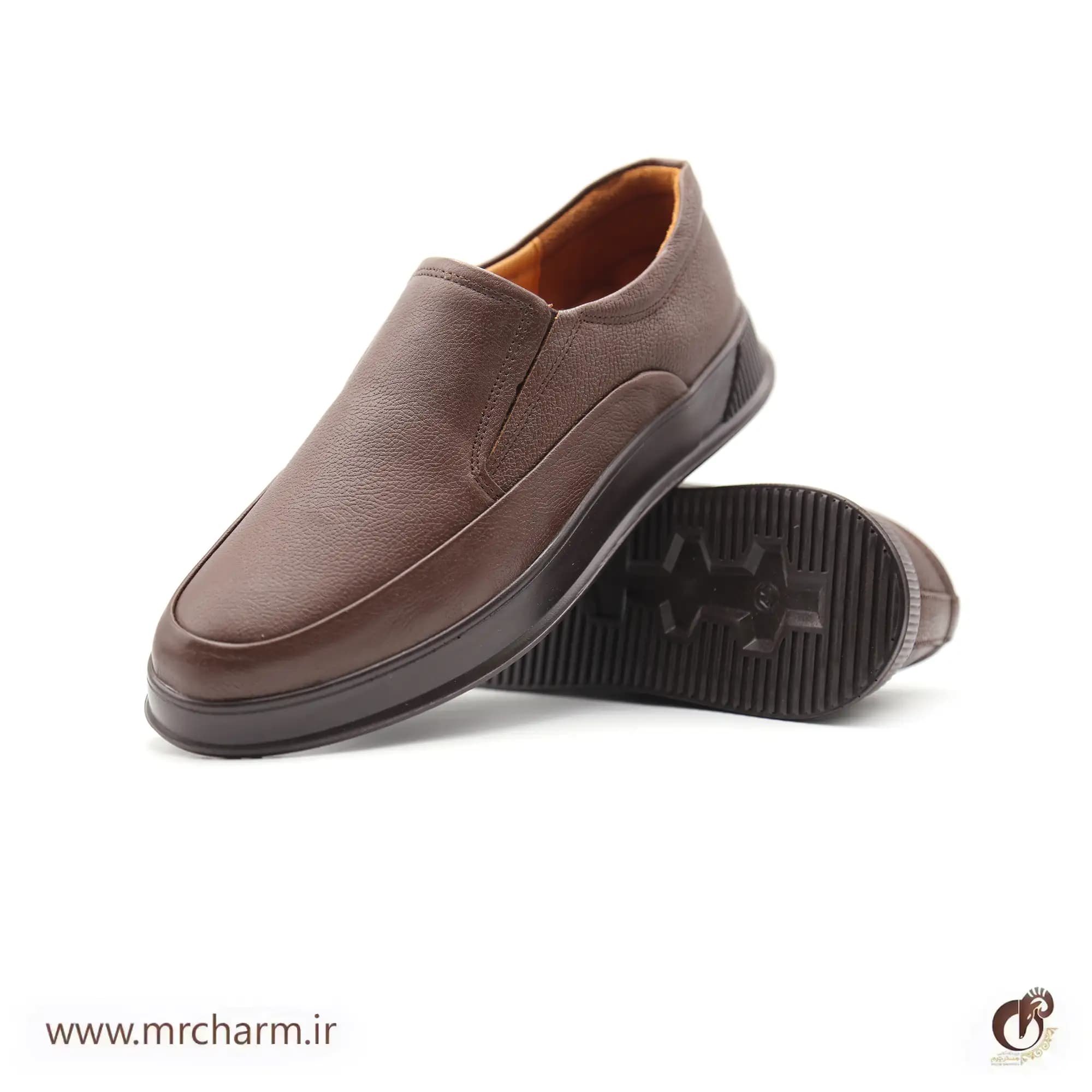 کفش چرم راحتی مردانه مشکی mrc1121-07 — تصویر ۷
