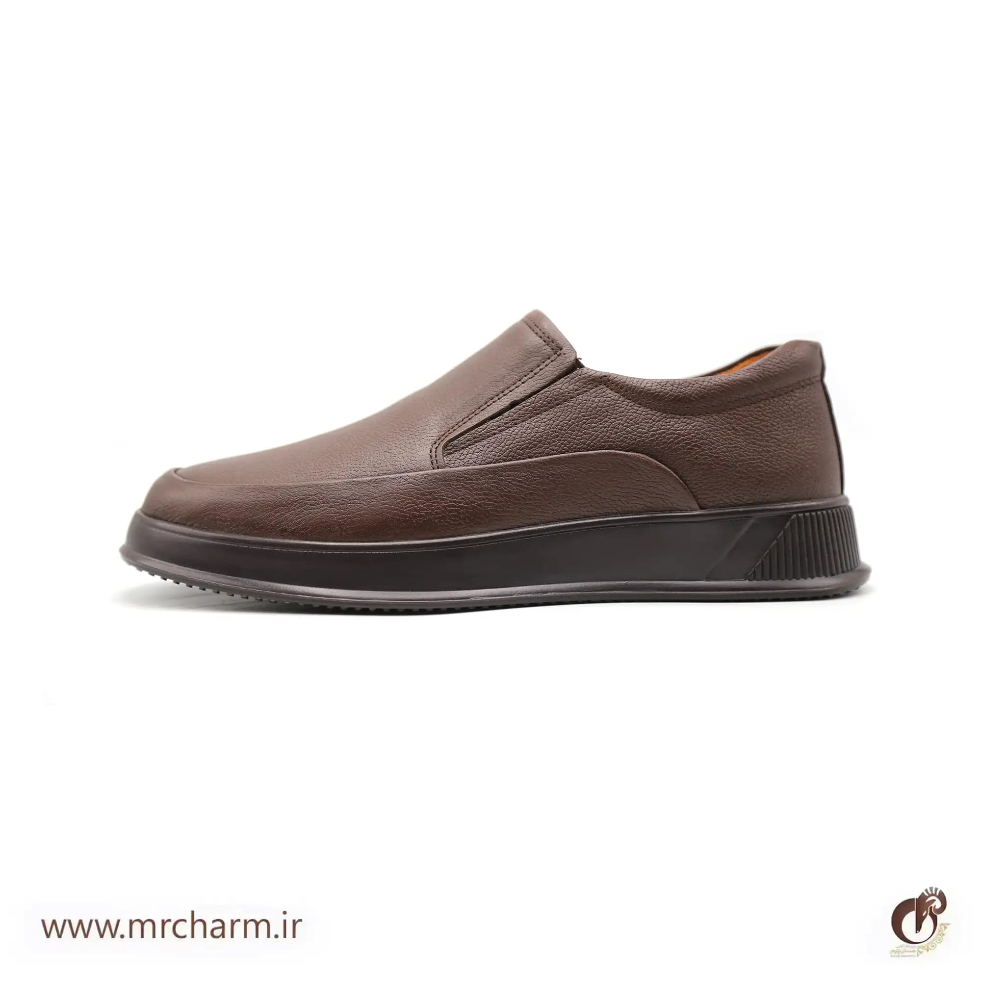 کفش چرم راحتی مردانه مشکی mrc1121-07 — تصویر ۴