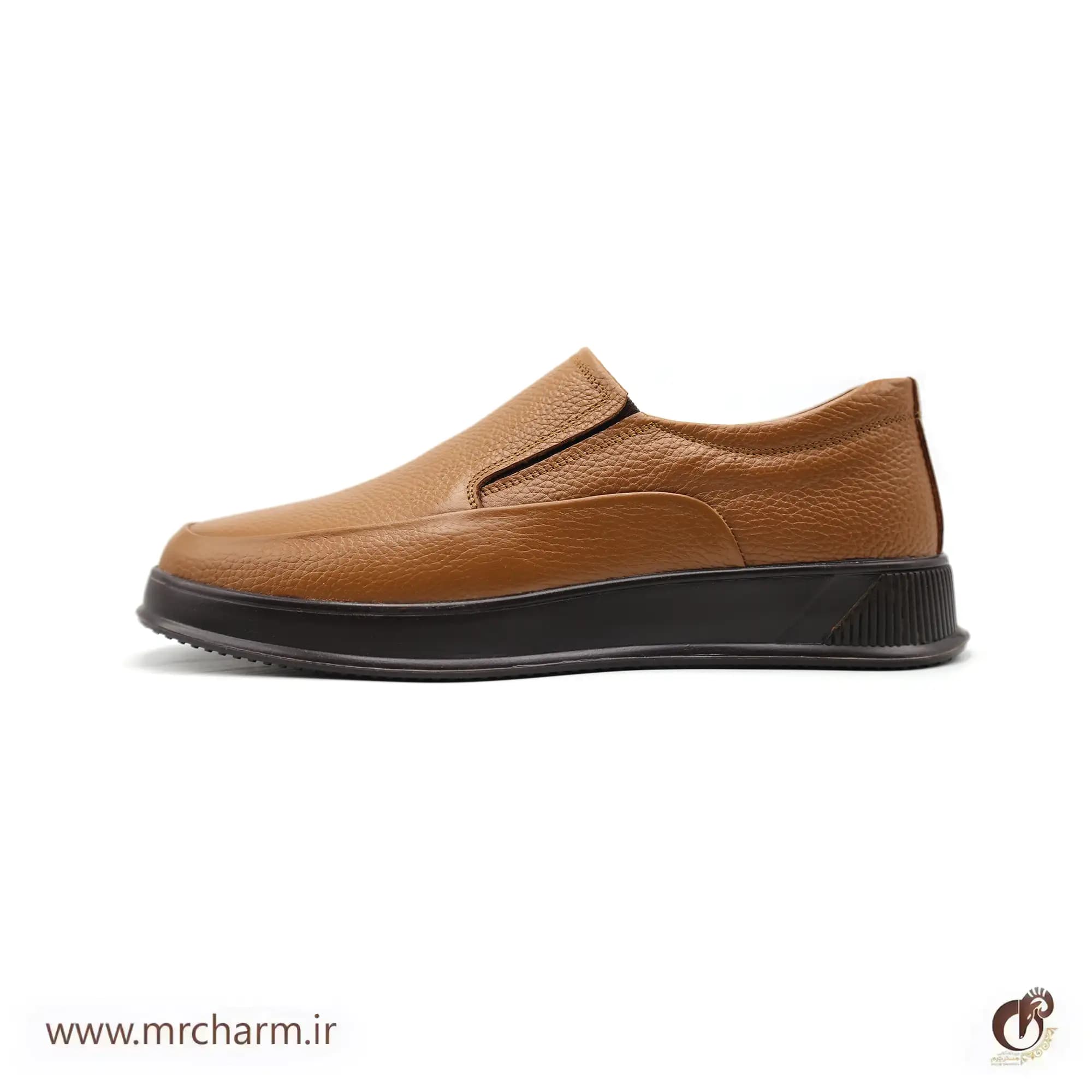 کفش چرم راحتی مردانه مشکی mrc1121-07 — تصویر ۶