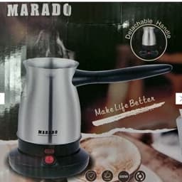 قهوه جوش ترک استیل درجه یک MARADO وارداتی ، شیر جوش ترک ، قهوه جوش برقی دسته دار ، شیر جوش برقی ، قهوه ساز ، پس کرایه — تصویر ۳