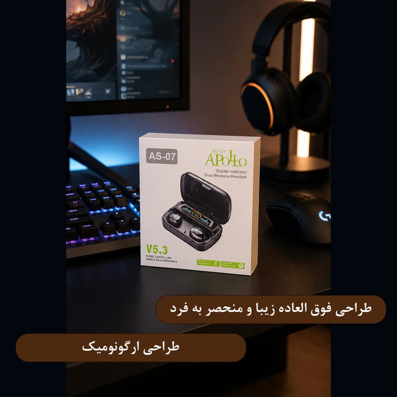 هدفون موزیک آپولو مدل BUDS7 TWAS07 — تصویر ۵