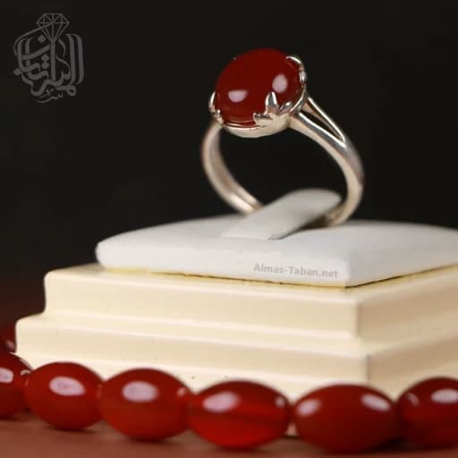 انگشتر نقره زنانه عقیق سرخ کد514