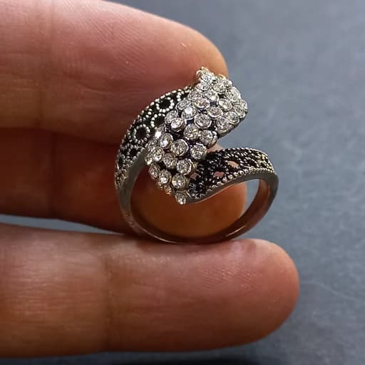 انگشتر زنانه روکش نقره — تصویر ۲