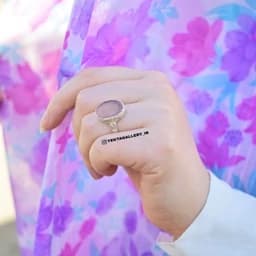 انگشتر ظریف نقره عقیق سوسنی زنانه — تصویر ۳