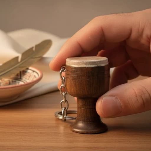 جاکلیدی و یا آویز کیف چوبی مدل تنبک