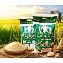 برنج طارم محلی کشت دوم غلامعباس فلاح وپسران باارسال رایگان به سراسر ایران (10کیلویی) — تصویر ۳