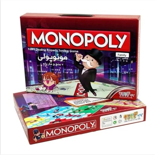 بازی فکری مونوپولی کیفی با منچ و مارپله