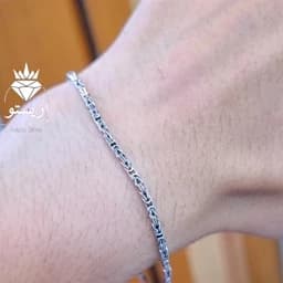 دستبند نقره کرال مردانه ترک کیفیت درجه 1 با عیار 925 — تصویر ۳
