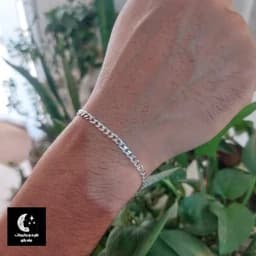 دستبند نقره مردانه کارتیر ایتالیایی باعیار 925و آبکاری طلا سفید — تصویر ۳