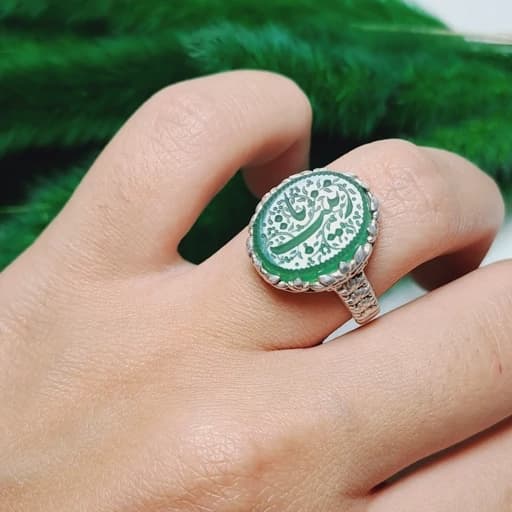 انگشتر عقیق زنانه نقره — تصویر ۸