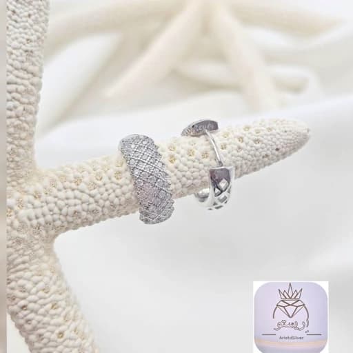گوشواره نقره میکرو پرنس سوپرلوکس عیار 925 و آبکاری طلاسفید بسیار خاص