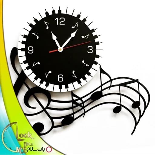 ساعت دیواری طرح پیانو و سل کد 44 (پس کرایه)