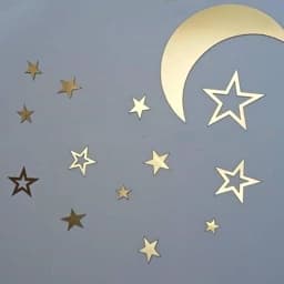 آینه دکوراتیو، جنس مولتی استایل،طرح ماه و ستاره، — تصویر ۳