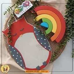 آینه دکوراتیو اتاق کودک ماوراء لاکچری طرح جغد MKIDS33 — تصویر ۳