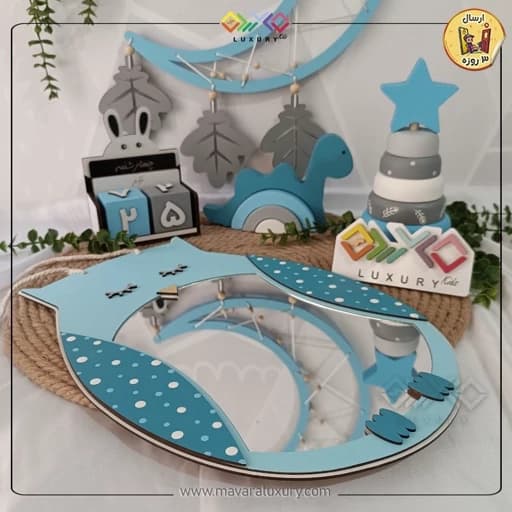 آینه دکوراتیو اتاق کودک ماوراء لاکچری طرح جغد MKIDS33