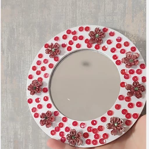 آینه دکوراتیو گرد سایز15سانت