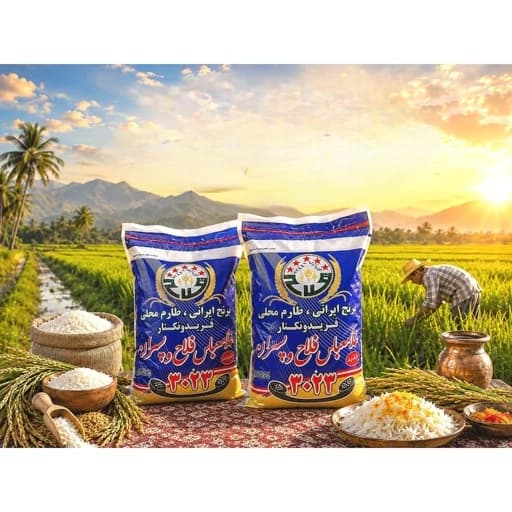 برنج طارم محلی کشت اول غلامعباس فلاح وپسران باارسال رایگان به سراسر ایران (10کیلویی) — تصویر ۲